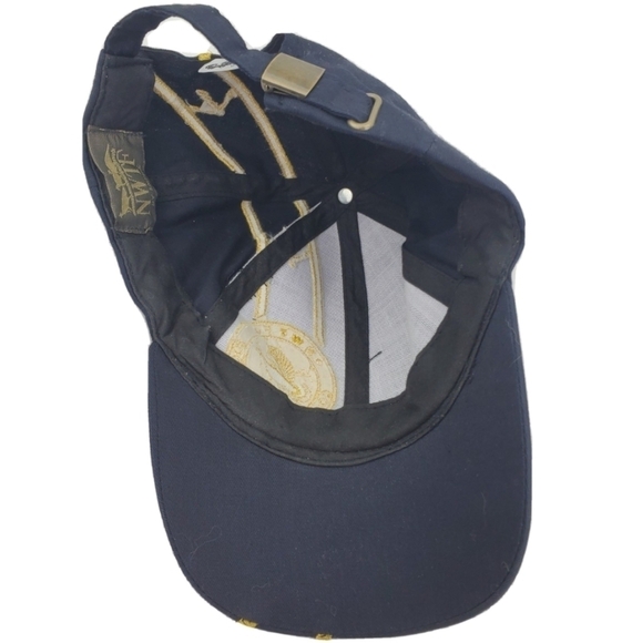 NWTF Turkey Golden Gobbler 2002 Black Gold Ball Cap Adjustable Strapback Hat VTG - Picture 6 of 11